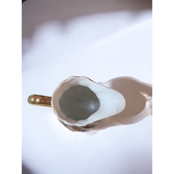 Vintage Japan Lusterware Creamer & Sugar Bowl Set – Fruit Design Gold Trim – MCM - Picture 5 of 11